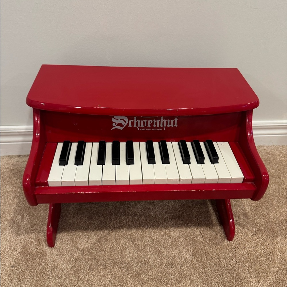 Red Schoenhut 25 Key Toy Piano